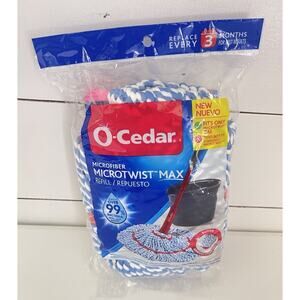 O Cedar MicroTwist Max Mop Refill Replacement Microfiber Head New In Sealed Bag